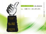 琉璃水晶獎牌獎座獎盃-YC-678大黑晶鑽-卓越